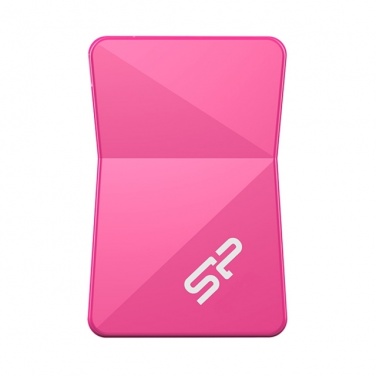 Logo trade corporate gifts picture of: Women USB stick pink Silicon Power Touch T08 16GB