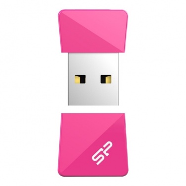 Logotrade promotional item picture of: Women USB stick pink Silicon Power Touch T08 16GB