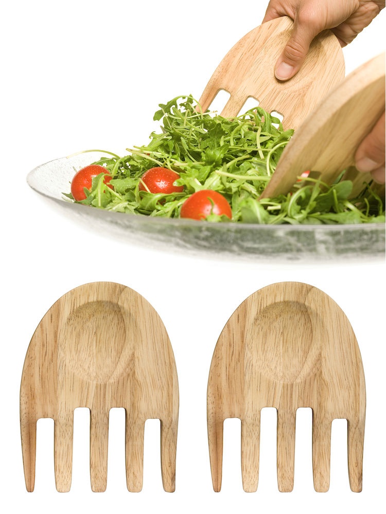 Logotrade advertising products photo of: Oak hands salat serving set