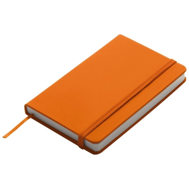 Logo trade promotional giveaways picture of: Notebook A6 Lübeck, orange