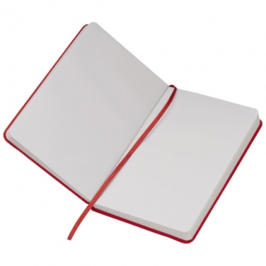Logo trade corporate gifts image of: Notebook A6 Lübeck, red