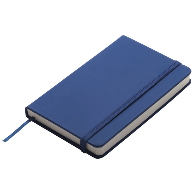 Logo trade promotional giveaway photo of: Notebook A6 Lübeck, blue
