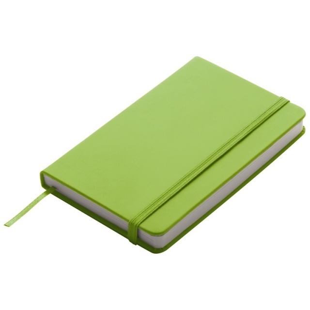 Logo trade promotional gifts image of: Notebook A6 Lübeck, lightgreen