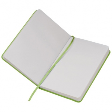 Logo trade promotional giveaway photo of: Notebook A6 Lübeck, lightgreen