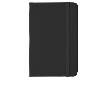 Logo trade corporate gifts image of: Notebook A6 Lübeck, black