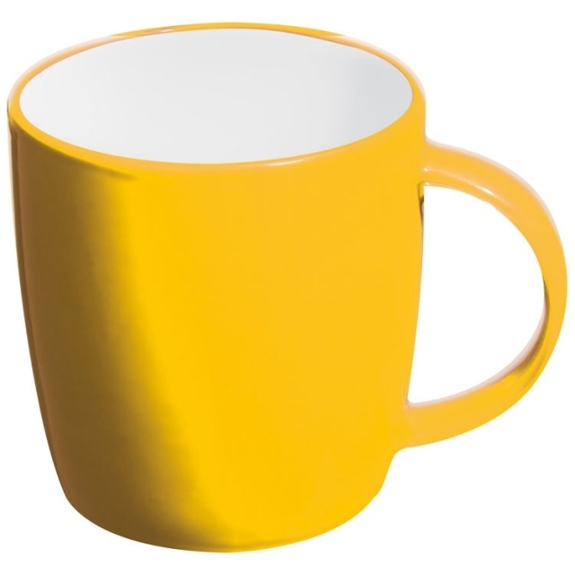 Logo trade promotional giveaways picture of: Ceramic mug Martinez, yellow