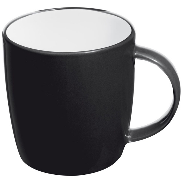 Logo trade promotional merchandise image of: Ceramic mug Martinez, black