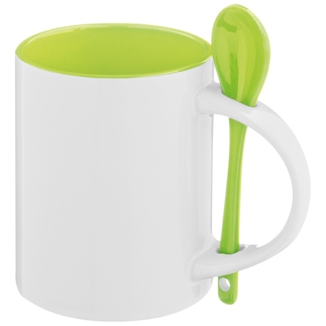 Logotrade advertising products photo of: Ceramic cup Savannah, light green