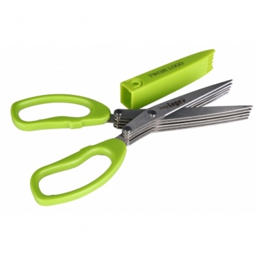 Logotrade promotional giveaway picture of: Chive scissors 'Bilbao'  color light green