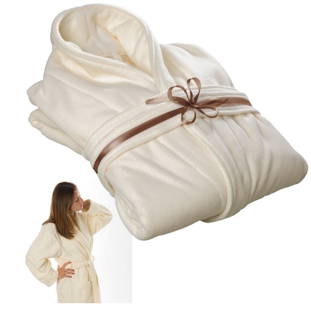 Logo trade promotional items picture of: Bathrobe, beige