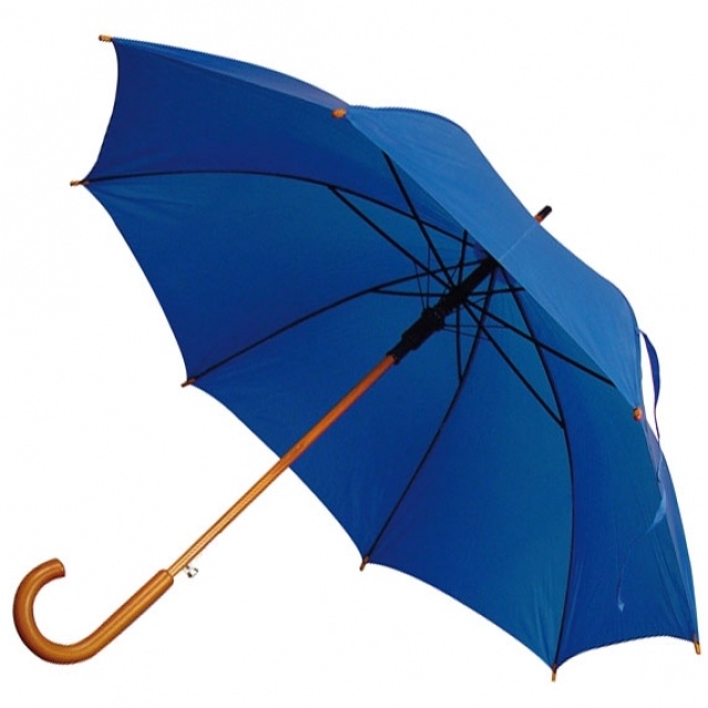 Logo trade promotional giveaway photo of: Automatic umbrella NANCY, blue