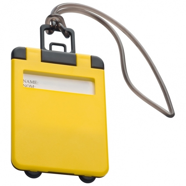 Logotrade promotional products photo of: Luggage tag 'Kemer'  color yellow