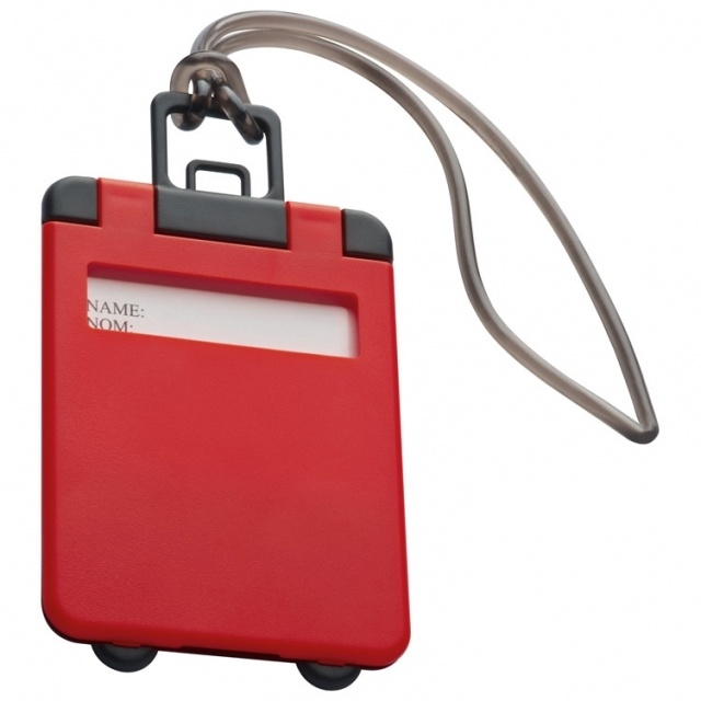 Logotrade corporate gift image of: Luggage tag 'Kemer'  color red