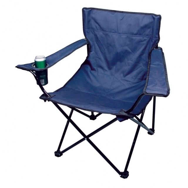 Logo trade promotional gifts picture of: Foldable chair 'Yosemite'  color navy