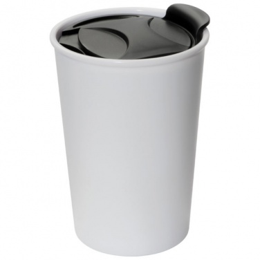 Logo trade corporate gifts image of: Plastic mug 'Istanbul'  color white