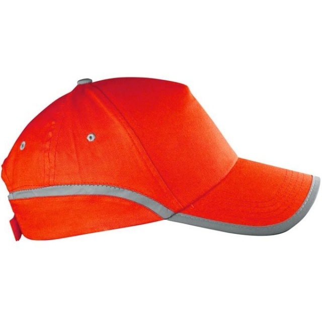 Logo trade corporate gifts image of: 5-panel reflective cap 'Dallas'  color red