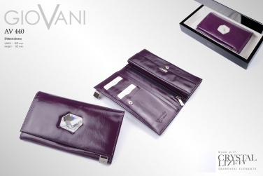 Logo trade promotional merchandise image of: Ladies wallet with big Swarovski crystal AV 140