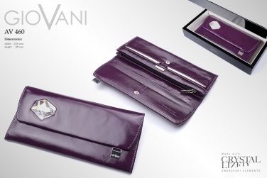 Logo trade promotional gift photo of: Ladies wallet with big Swarovski crystal AV 160