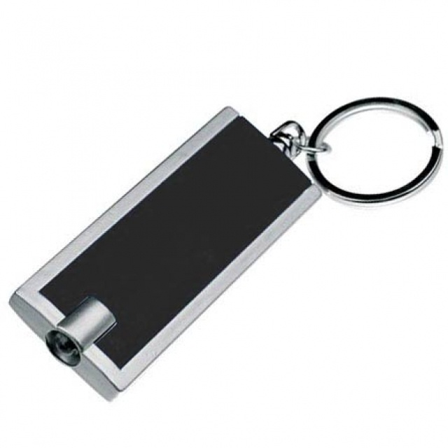 Logotrade corporate gift image of: Plastic key ring 'Bath'  color black