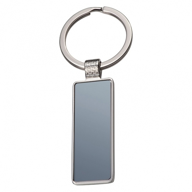 Logo trade promotional giveaways picture of: Key ring 'Grand Haven'  color grey