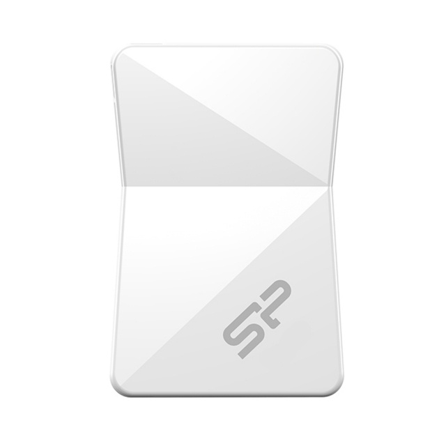 Logo trade promotional merchandise picture of: USB stick Silicon Power 64 GB white
