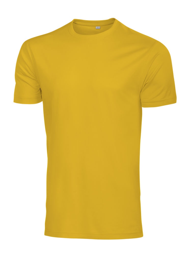 Logo trade business gifts image of: T-shirt Rock T yellow