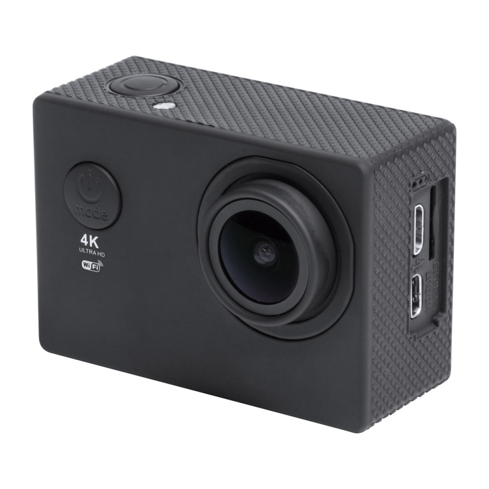 Logo trade promotional giveaways picture of: Action camera 4K plastic black