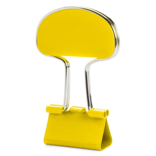 Logo trade business gift photo of: Note clip, yellow
