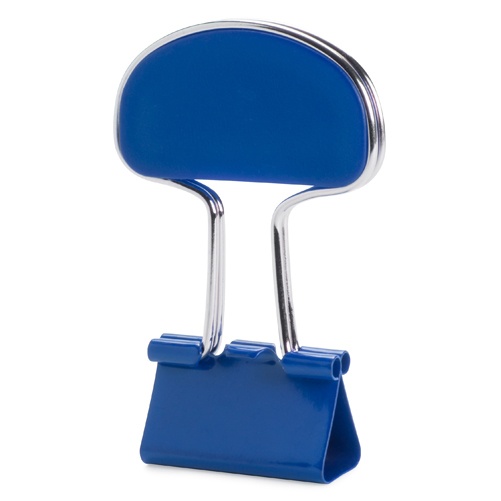 Logo trade promotional items image of: Note clip, blue