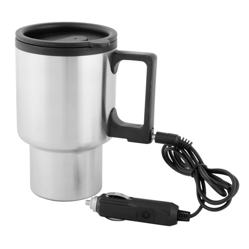Logo trade promotional merchandise image of: heatable thermo mug AP807913 black
