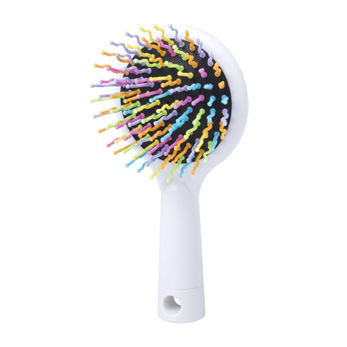 Logo trade promotional gifts picture of: hairbrush with mirror AP781435-01 white