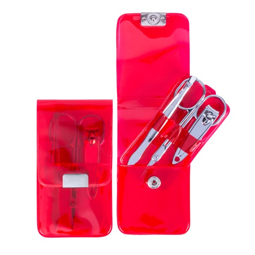 Logo trade advertising products image of: manicure set AP741780-05 red