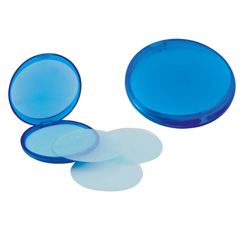 Logo trade promotional merchandise photo of: soap slices with holder AP731490-06 blue