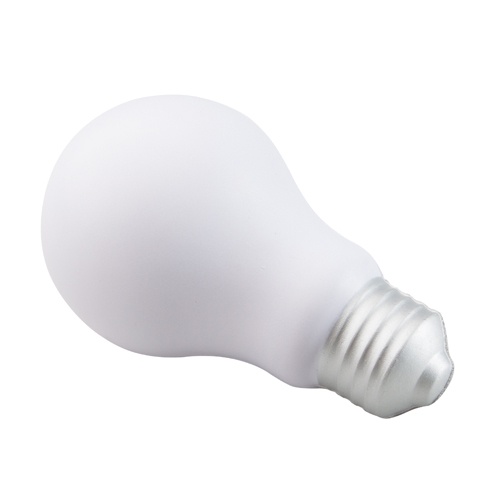 Logo trade promotional merchandise picture of: antistress light bulb AP741188 valge