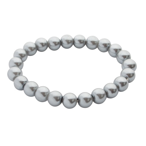 Logo trade advertising products image of: bracelet with pearls, silver