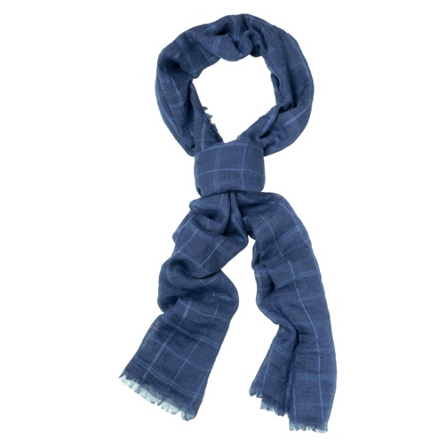 Logotrade promotional giveaway picture of: Cool striped scarf navy blue