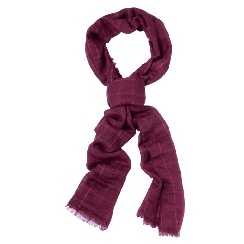Logo trade promotional giveaways picture of: Striped scarf, dark red