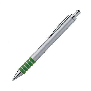 Logo trade corporate gifts image of: Metal ball pen OLIVET, green