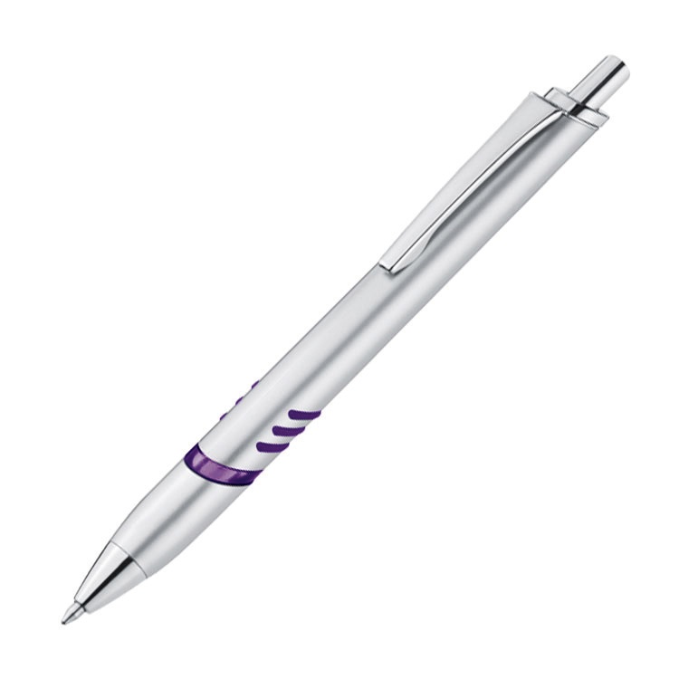 Logo trade promotional products image of: Plastic ball pen JENKS purple