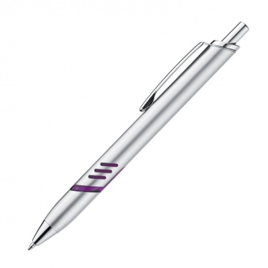 Logo trade promotional items picture of: Plastic ball pen JENKS purple