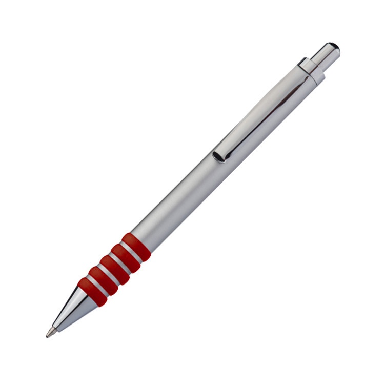 Logotrade promotional gifts photo of: Metal ball pen OLIVET, red