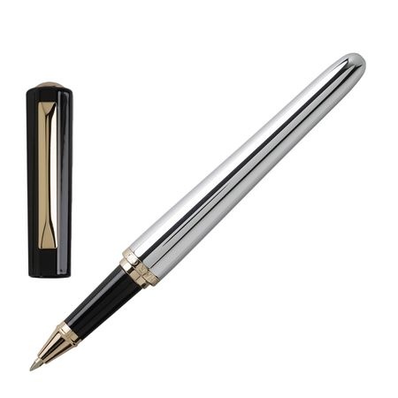 Logo trade promotional items picture of: Rollerball pen Triptyque Tricolor black, Black