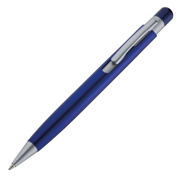 Logo trade business gift photo of: Ball pen 'erding' blue, Blue