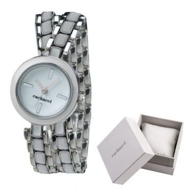 Logo trade promotional merchandise picture of: Watch Pompadour Blanc