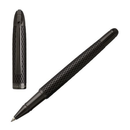Logo trade corporate gifts image of: Rollerball pen Rhombe, black