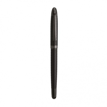 Logotrade promotional merchandise picture of: Rollerball pen Rhombe, black
