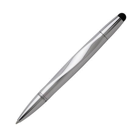 Logotrade corporate gift image of: Ballpoint pen Torsion Pad Chrome, grey