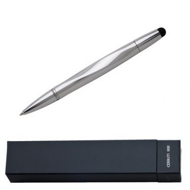 Logotrade promotional item image of: Ballpoint pen Torsion Pad Chrome, grey