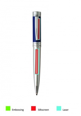 Logo trade promotional items picture of: Ballpoint pen Zoom Azur, blue