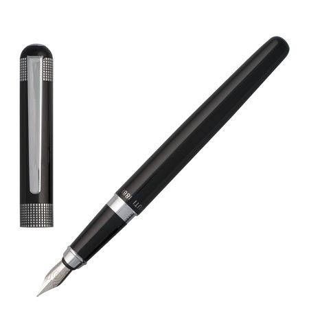 Logotrade promotional item picture of: Fountain pen Mesh, black